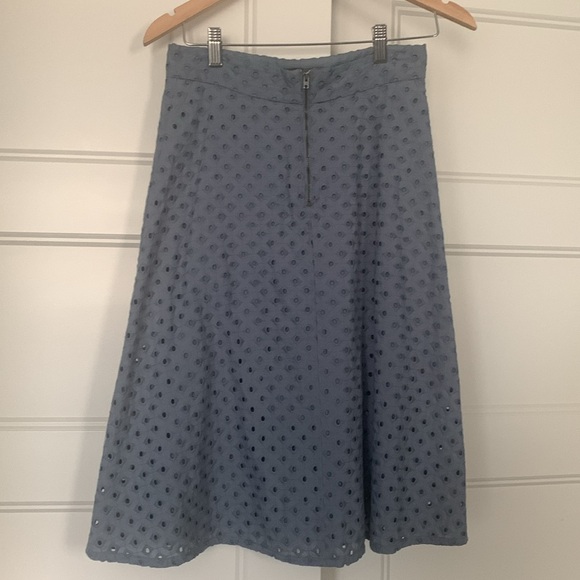 Blue/grey LOFT midi skirt - Picture 3 of 4